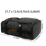 G-FAVOR 40L Travel Backpack,Vintage Canvas Rucksack Convertible Duffel Bag Flight Approved Luggage Carry Fit for 17 Inch Laptop