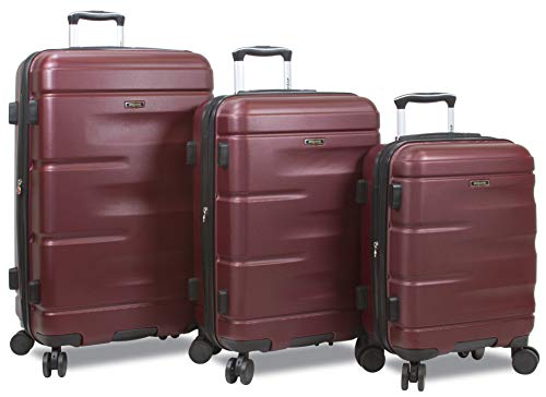COMTEARISTO-DEJUNO 3 Pcs Luggage Set Hardside Travel Spinner Suitcase ABS Globalway-DJ-605