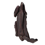 Polare Cool Real Leather Cross Body Sling Bag Chest Bag Backpack Large