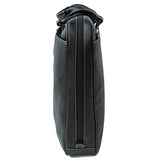 Boconi Tyler Tumbled Leather Zipster in Black w/ Khaki