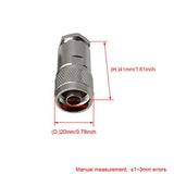 Homeswitch 5Pieces N Male Plug Clamp for RG8 RG213 RG214 Cable Connector Silver