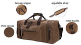 Large Capacity Canvas Unisex Travel Duffel Bag Shoulder Handbag Weekend Bag w/ Strap