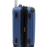 Travelers Club Madison Hardside Expandable Luggage with Cup/Phone Holder, Cobalt Blue, 2-Piece Set (20/28)