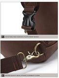 Multi-Functional Canvas Leather Chest Bag Personality Crossbody Bags Handbag Men's Travel Messenger