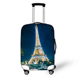 Luggage Cover With Romantic Eiffel Tower Printed Personalised Suitcase Protector