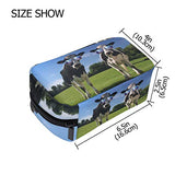 Cosmetic Bag Cool Two Cows Girls Makeup Organizer Box Lazy Toiletry Case