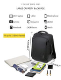 Laptop Backpack Casual Daypacks 15.6" Briefcase Convertible Water Resistant Business Travel Rucksack with USB Charging Port Large College School Bookbag Computer Laptop Bag Work Backpack for Teens Men