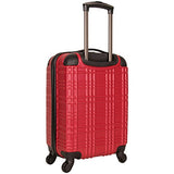 Ben Sherman Nottingham Hardside 4-Wheel 3-Piece Spinner Luggage Set; 20" Carry-on, 24", 28", Red