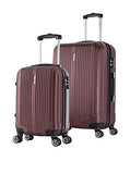 Inusa San Francisco Lightweight Hardside Spinner 2 Piece Set 18" & 26", Wine