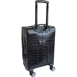 AmeriLeather Croco-Print 27" Checked Spinner Luggage (Black Croco)