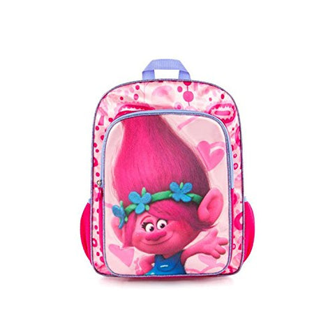 Trolls Backpack School Bag Poppy By Heys - Dreamworks, For Girls, 16 Inch With Adjustable Back