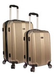 Mancini Leather Goods Santa Barbara 2 Piece Expandable Spinner Luggage Set (20 +