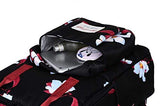 HotStyle Convertible Floral Backpack for Girls - Waterproof fits 14-inch Laptop - Black