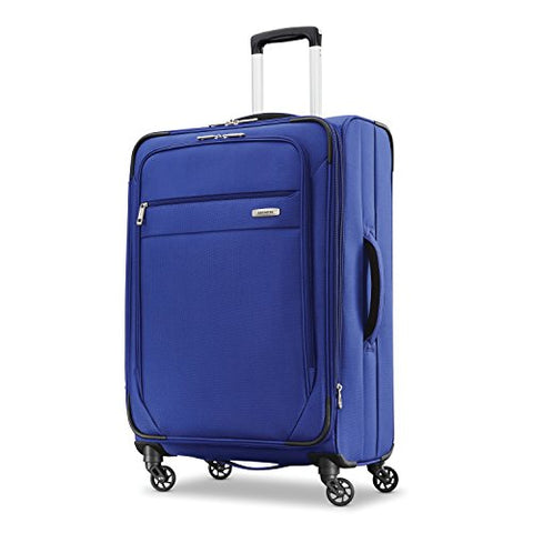 Samsonite Advena Expandable Softside Checked Luggage with Spinner Wheels, 25 Inch, Cobalt Blue