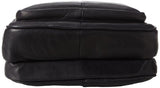 Piel Leather Laptop Shoulder Bag, Black, One Size