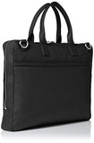 Calvin Klein Men'S Nylon With Saffiano Trim Slim Attache, Black