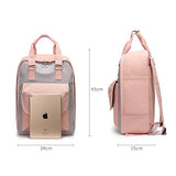 STATEGY Rolling Backpack,Waterproof Trolley Travel School Bag with Wheels Business Carry-on Rucksack Perfect for Men and Women (Color : Pink, Size : M)