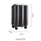 Chariot Luggage Light Weight PC+ABS Spinner Suitcase 20inch TSA Lock Available Gray