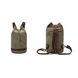 Berchirly Canvas Unisex Sports Backpack Small Duffel Army Green