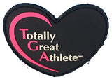 Tga Glossy Bright Blue Heart Ice Skating Bag Tennis Gym And Ballet Girls Athletic Bag