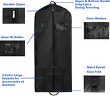 Simple Houseware 60-Inch Heavy Duty Garment Bag w/Pocket for Suits, Tuxedos, Dresses, Coats