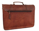 Messenger Bag Vintage Genuine Leather Briefcase Large Satchel Shoulder Bag Rugged Leather