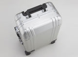 Zero Halliburton Geo Aluminum Carry On 4 Wheel Spinner Travel Case, Silver, One Size
