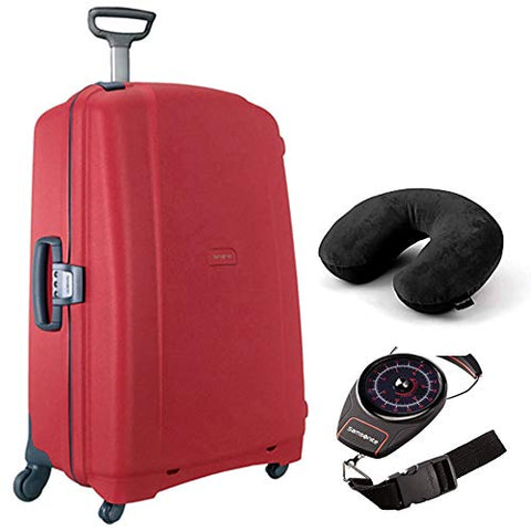 Samsonite F'Lite GT 31" Spinner Suitcase - Red with Neck Pillow and More