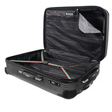 Mia Toro Italy Gaeta Hard Side 26 Inch Spinner Luggage, Black