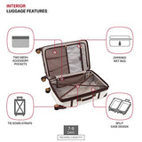 SwissGear 7739 Trunk, Hardside Spinner Luggage (White, Checked-Large 26 Inch)