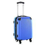 GHP 15.2"x10.4"x22.4" Navy Scratch-resistant Lightweight & Durable Trolley Suitcase