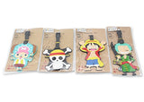Finex Set of 4 - One Piece Straw Hat Pirates Travel Luggage Tags Bag Tag with Adjustable Strap