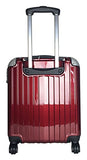 Trendy Flyer Carryon Travel Bag Rolling 4 Wheel Spinner Lightweight Luggage Case Red