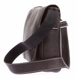 David King & Co. Deluxe Medium Messenger with Inlay, Cafe, One Size