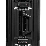 Gabbiano Aurora Collection Aluminum Frame Hardside Suitcase with TSA Locks (Black, 20")