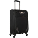 Kenneth Cole Reaction Going Places 24" 600d Polyester Expandable 4-Wheel Spinner Checked Luggage, Black