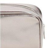 Saks Fifth Avenue Textured Zip Pouch Charcoal Makeup Bag