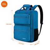 Gonex 35L Travel Backpack, Durable & Water-Repellent Oversized Backpack with Multiple Pockets for Travel, Hiking,Camping Cobalt Blue
