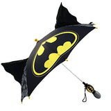 DC Comics Boys' Little Batman 'Squeeze and Flap' Fun Rainwear Umbrella, black, Age 3-7
