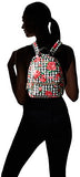 Betsey Johnson Gingham Bow Backpack, black floral