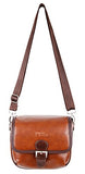 DURAGADGET Small Brown PU Leather Satchel Carry Bag - Compatible with The Havit MS745