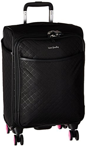 Vera Bradley Iconic Small Spinner Suitcase, Microfiber, Classic Black