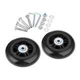 F-ber Luggage Suitcase Wheels Replacement Kit 75x24mm/2.95"x0.94" w/ABEC 608zz Inline Outdoor Skate Replacement Wheels, One Set of (2) Wheels (OD:75 W:24 ID:6 Axles:35&40mm)
