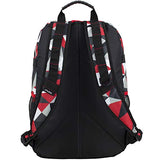 Fuel Terra Sport Spacious School Backpack with Front Bungee, Red Geo