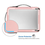 FINPAC 13-inch Laptop Shoulder Bag for 13.3'' MacBook Pro/Air, 12.9-inch iPad Pro(2018-2021), Electronics Carrying Case for Chromebook/Surface Pro/Dell/HP/Acer (Pink)