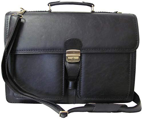 AmeriLeather Theodore Executive Briefcase (Black)