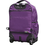 Olympia Usa Melody 19" Rolling Laptop Backpack (Purple)