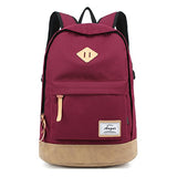 AUGUR Casual Laptop Backpack Lightweight Classic Bookbag Resistant Rucksack for Travel (Large,