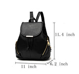 Aiseyi Casual Fashion School Leather Backpack Shoulder Bag Mini Backpack For Women Girls Purse