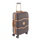 Delsey Chatelet Hard Plus 4-Wheel Slim Cabin Trolley Case 55cm - Chocolate